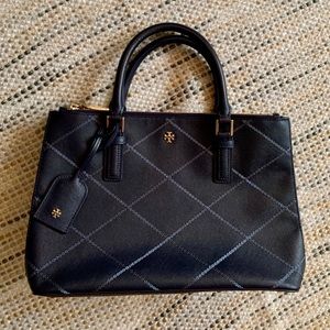 Tory Burch Robinson Stitched Double-Zip Tote
